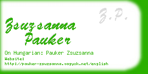 zsuzsanna pauker business card